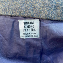 Load image into Gallery viewer, 1960's Vintage Kimono Black Silk Duster Lined Made in Japan Sz - OOAK - Phoenix Menswear