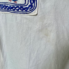 Load image into Gallery viewer, 1970's Vintage Guatemalan Handmade Embroidered L/S Shirt Cream Blue Red Sz M - OOAK - Phoenix Menswear