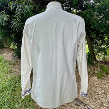 Load image into Gallery viewer, 1970's Vintage Guatemalan Handmade Embroidered L/S Shirt Cream Blue Red Sz M - OOAK - Phoenix Menswear