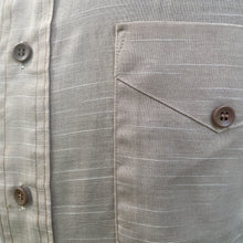 Load image into Gallery viewer, 1970's Vintage Light Cotton Blend Van Heusen Pale Brown L/S Shirt Sz L - OOAK - Phoenix Menswear