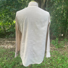 Load image into Gallery viewer, 1970's Vintage Light Cotton Blend Van Heusen Pale Brown L/S Shirt Sz L - OOAK - Phoenix Menswear