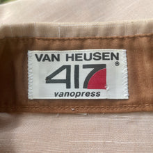 Load image into Gallery viewer, 1970's Vintage Light Cotton Blend Van Heusen Pale Brown L/S Shirt Sz L - OOAK - Phoenix Menswear
