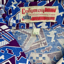 Load image into Gallery viewer, 1980's Vintage Deadstock Geometric Blue Funky L/S Shirt Sz XL - OOAK - Phoenix Menswear