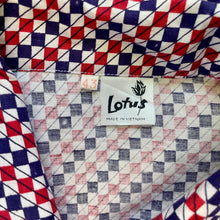 Load image into Gallery viewer, 1980's Vintage Geometric Red Blue L/S Shirt Funky Sz XL - OOAK - Phoenix Menswear