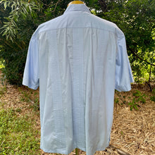 Load image into Gallery viewer, 1980's Vintage Guayabera Embroidered Pockets Pale Blue S/S Shirt Sz XL - OOAK - Phoenix Menswear