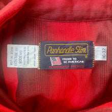 Load image into Gallery viewer, 1980's Vintage Western Shirt Red Stripe Shirt Snaps L/S Made in the USA Sz L - OOAK - Phoenix Menswear