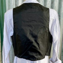 Load image into Gallery viewer, 1980's Vintage Women's Black Leather Vest Rocker Sz S - OOAK - Phoenix Menswear