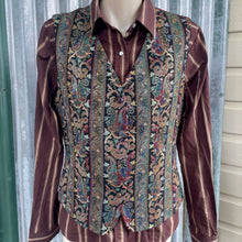 Load image into Gallery viewer, 1980's Vintage Women's Tapestry Vest Tan Sz S - OOAK - Phoenix Menswear
