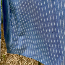 Load image into Gallery viewer, 1990's Kenny Rogers Vintage Western Pinstripe Blue White Piping Cowboy L/S Shirt Snaps Made in the USA Sz L - OOAK - Phoenix Menswear