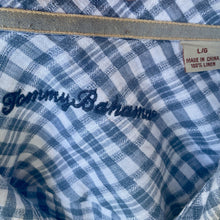 Load image into Gallery viewer, 1990's Vintage Tommy Bahama Linen S/S Shirt Blue White Check Sz M - OOAK - Phoenix Menswear