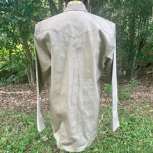 Load image into Gallery viewer, 1990's Vintage Wrangler Starched Beige Khaki 'Tall' Shirt L/S Sz L - OOAK - Phoenix Menswear