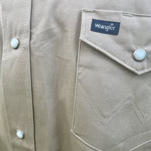 Load image into Gallery viewer, 1990's Vintage Wrangler Starched Beige Khaki 'Tall' Shirt L/S Sz L - OOAK - Phoenix Menswear