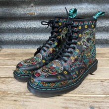 Load image into Gallery viewer, Doc Martens '1460 Skull' Leather 8 - hole Boots Day of the Dead Sz Mens US 9 - Womens US 10 - OOAK - Phoenix Menswear