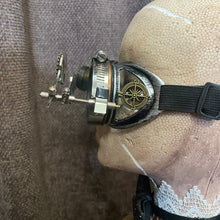 Load image into Gallery viewer, Steampunk Goggles - Silver and Copper with Blue Lens and Magnifiers - Phoenix Menswear