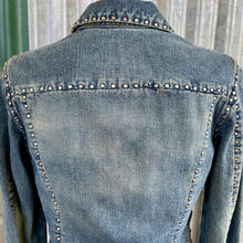 Load image into Gallery viewer, Vintage 1990s Women's Nicole Farhi Studded Blue Denim Jacket Sz XL - OOAK - Phoenix Menswear