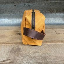 Load image into Gallery viewer, Waxed Cotton Toiletry Bag - Camel - Phoenix Menswear