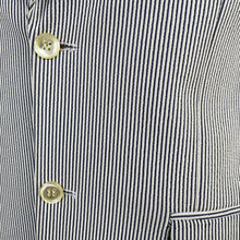 Load image into Gallery viewer, 1970's Vintage Men's Pin Stripe Blazer Blue White Made in Australia Sz S - OOAK - Phoenix Menswear