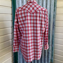 Load image into Gallery viewer, 1970's Vintage Red Yellow Check Western L/S Shirt Sz L - OOAK - Phoenix Menswear