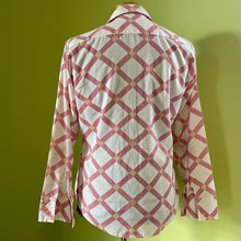 Load image into Gallery viewer, 1970's Vintage White Red Dot Geometric Print L/S Shirt Sz S - OOAK - Phoenix Menswear