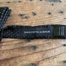 Load image into Gallery viewer, 1980's Saks Fifth Avenue Vintage Silk Black White Polka Dot Bow Tie Hanky Pocket Square Set Boxed - OOAK - Phoenix Menswear