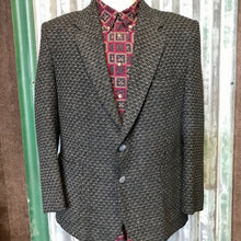 Load image into Gallery viewer, 1980's Vintage Charcoal Woven Wool Blend Blazer Sz L - OOAK - Phoenix Menswear