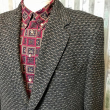 Load image into Gallery viewer, 1980's Vintage Charcoal Woven Wool Blend Blazer Sz L - OOAK - Phoenix Menswear