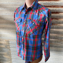 Load image into Gallery viewer, 1980's Vintage L/S Wrangler Western Shirt in Multicolour Plaid Sz M - OOAK - Phoenix Menswear