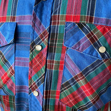 Load image into Gallery viewer, 1980's Vintage L/S Wrangler Western Shirt in Multicolour Plaid Sz M - OOAK - Phoenix Menswear