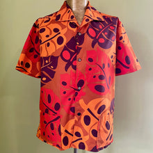Load image into Gallery viewer, 1980's Vintage S/S Hawaiian Print Shirt Brown Orange Leaf Print Sz XL - OOAK - Phoenix Menswear