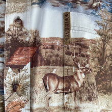 Load image into Gallery viewer, 1980's Vintage Western Deer Print Brown Cream L/S Shirt Sz L - OOAK - Phoenix Menswear