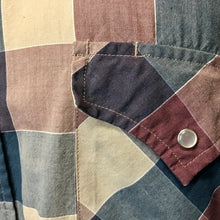 Load image into Gallery viewer, 1980's Vintage Western Shirt Burgundy, Blue Check S/S Sz XXL - OOAK - Phoenix Menswear