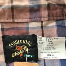 Load image into Gallery viewer, 1980's Vintage Western Stripe S/S Shirt Brown Navy White Sz XXL - OOAK - Phoenix Menswear