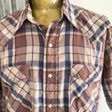 Load image into Gallery viewer, 1980's Vintage Western Stripe S/S Shirt Brown Navy White Sz XXL - OOAK - Phoenix Menswear