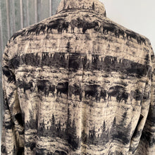 Load image into Gallery viewer, 1980's Vintage Western Warm Cotton Flannel Buffalo Print Brown Cream L/S Shirt Sz M - OOAK - Phoenix Menswear