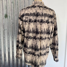 Load image into Gallery viewer, 1980's Vintage Western Warm Cotton Flannel Buffalo Print Brown Cream L/S Shirt Sz M - OOAK - Phoenix Menswear