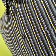 Load image into Gallery viewer, 1990's Corduroy L/S Shirt Blue Black Yellow Stripe Sz XXL - OOAK - Phoenix Menswear