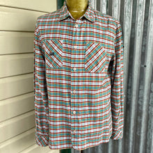 Load image into Gallery viewer, 1990's Diesel Check Red Turquoise Yellow L/S Shirt Button Down Cotton Sz XL - OOAK - Phoenix Menswear