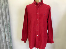 Load image into Gallery viewer, 1990's Ralph Lauren Red Corduroy Preloved L/S Shirt Sz XL - OOAK - Phoenix Menswear