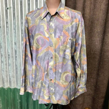 Load image into Gallery viewer, 1990's Vintage Abstract Design Purple L/S Shirt Sz XXL - OOAK - Phoenix Menswear