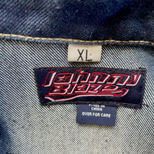 Load image into Gallery viewer, 1990s Vintage Blue Denim Jacket EmbroideredCobra Snake Johnny Blaze Sz XL - OOAK - Phoenix Menswear