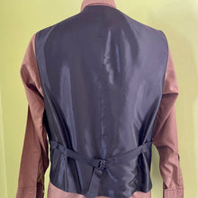 Load image into Gallery viewer, 1990's Vintage Brocade Paisley Vest with Lapel Brown Gold Black Made in the USA Sz L - OOAK - Phoenix Menswear
