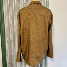 Load image into Gallery viewer, 1990's Vintage Brown Silk Embroidered Shirt L/S Sz XXL - OOAK - Phoenix Menswear
