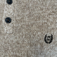 Load image into Gallery viewer, 1990's Vintage Chaps Cotton Jumper Pullover Buttons Oatmeal Brown Elbow Patches Sz 3XL - OOAK - Phoenix Menswear