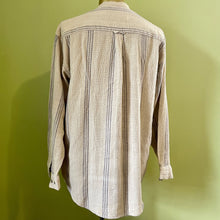 Load image into Gallery viewer, 1990's Vintage Cream Boho Pullover V Neck L/S Shirt Cotton Sz S - OOAK - Phoenix Menswear