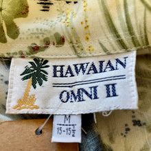 Load image into Gallery viewer, 1990's Vintage Hawaiian S/S Shirt Green and Black Sz M - OOAK - Phoenix Menswear