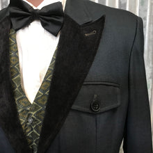 Load image into Gallery viewer, 1990's Vintage Navy Blazer Black Lapel Sz XL - OOAK - Phoenix Menswear