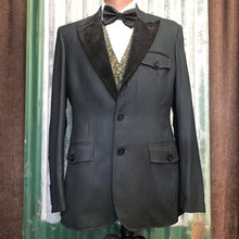 Load image into Gallery viewer, 1990's Vintage Navy Blazer Black Lapel Sz XL - OOAK - Phoenix Menswear