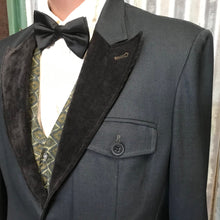 Load image into Gallery viewer, 1990's Vintage Navy Blazer Black Lapel Sz XL - OOAK - Phoenix Menswear
