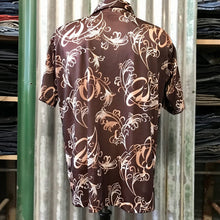 Load image into Gallery viewer, 1990's Vintage Polo S/S Shirt Abstract Swirl Print Brown Cream Sz XL - OOAK - Phoenix Menswear