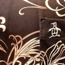 Load image into Gallery viewer, 1990's Vintage Polo S/S Shirt Abstract Swirl Print Brown Cream Sz XL - OOAK - Phoenix Menswear